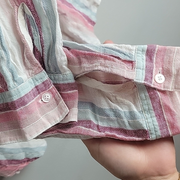 Rails Charli Shirt Tropic Stripe Button Down-Size Medium - Picture 14 of 17